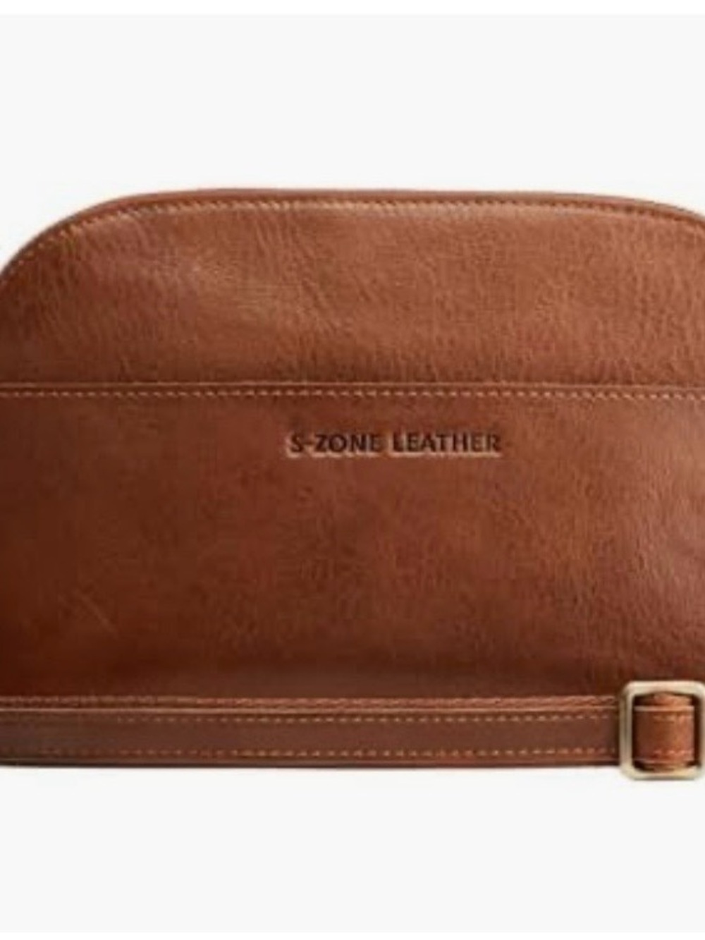 S-ZONE LEATHER Women's Brown Leather Crossbody Bag - Classic Casual Style